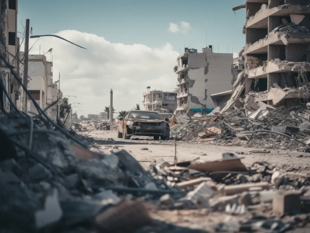 ciudad destruída Israel
